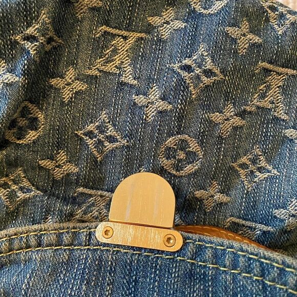 Louis Vuitton Mini Pleaty Monogram Denim Bag Mint - Picture 7 of 14